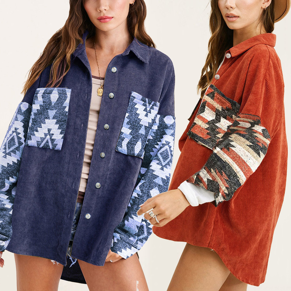 Women's Vintage Western Corduroy Jacket - Fall Winter Cowboy-Inspired Outerwear - Image 6