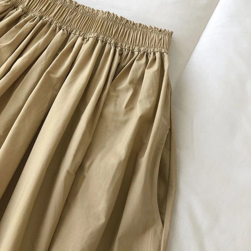 Elegant High-Waist A-Line Midi Skirt - Professional Commuter Workwear - Image 3