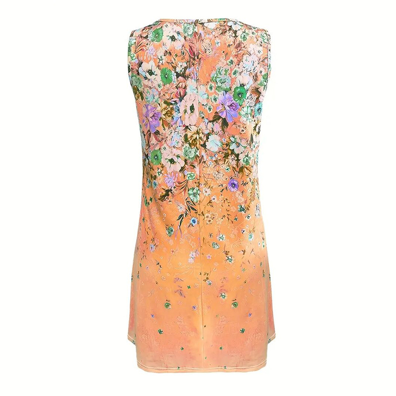 Women's Floral Boho Sleeveless Sundress - Relaxed Fit Summer Tank Dress - Image 4