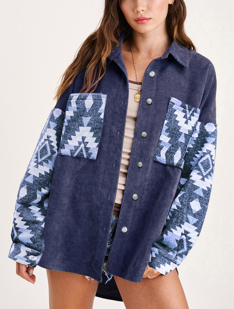 Women's Vintage Western Corduroy Jacket - Fall Winter Cowboy-Inspired Outerwear - Image 7
